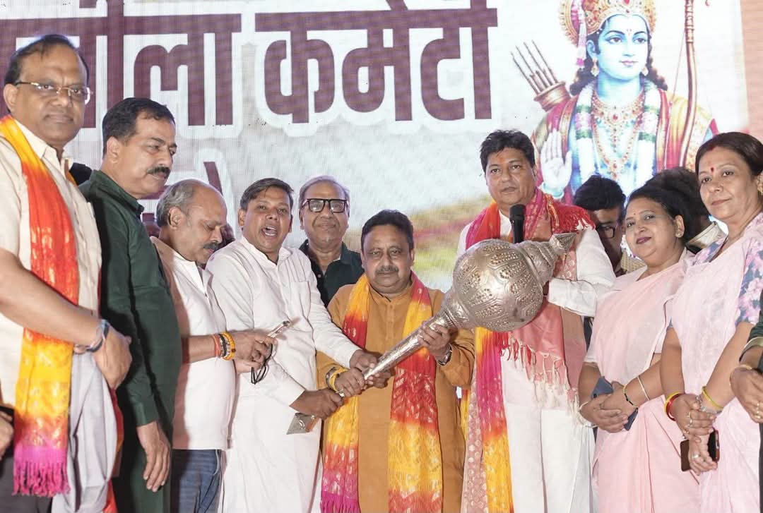 श्री केशव रामलीला कमेटी के भूमि पूजन में जुटा नेताओं और राम भक्तों का सैलाब